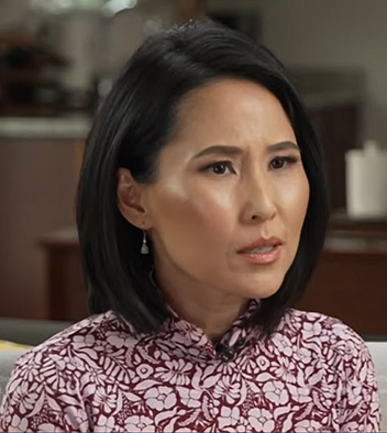 Vicky’s pink floral turtleneck top on NBC News Daily