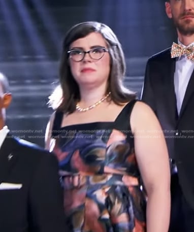 Victoria Groce’s floral flare dress on The Chase