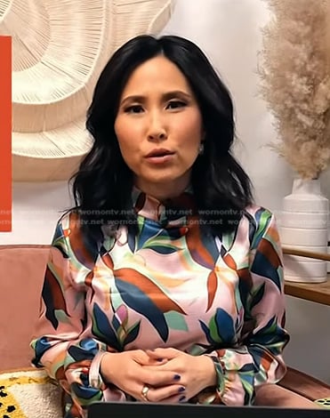 Vicky’s pink floral blouse on Today