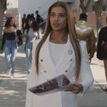 Nathaniel’s white double breasted blazer on All American Homecoming