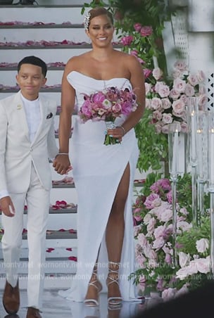 Robyn’s white wedding dress on The Real Housewives of Potomac