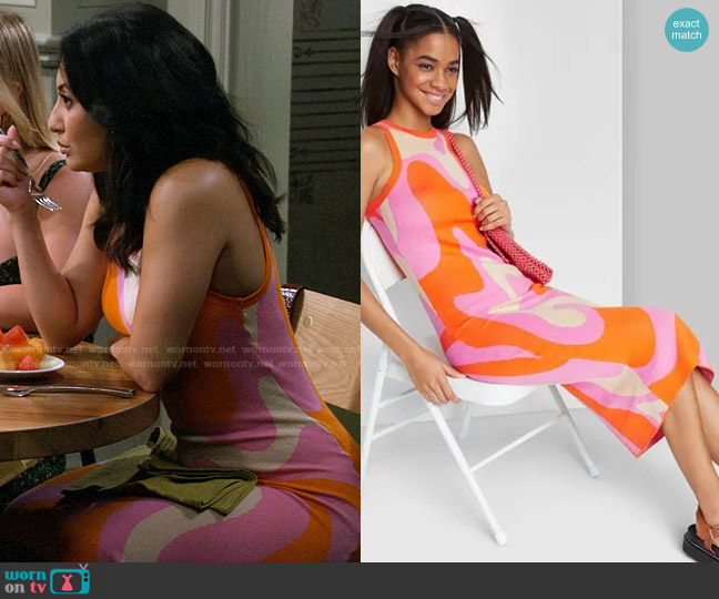 Wild Fable Sleeveless Jacquard Sweater Dress worn by Valentina (Francia Raisa) on How I Met Your Father