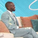 William Jackson Harper’s green floral embroidered blazer and pants on Sherri