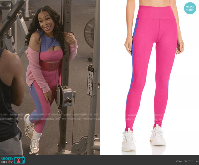 Year of Ours Malibu Ribbed Leggings worn by (Alexis Fields) on All American