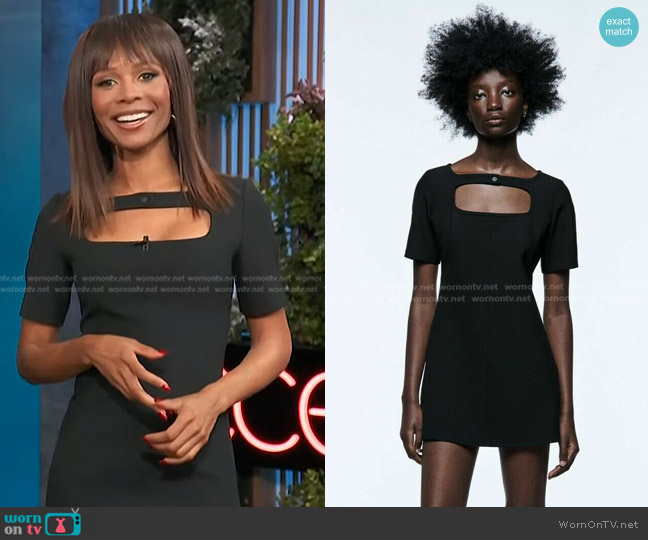 Zara Cut Out Short Dress worn by Zuri Hall on Access Hollywood