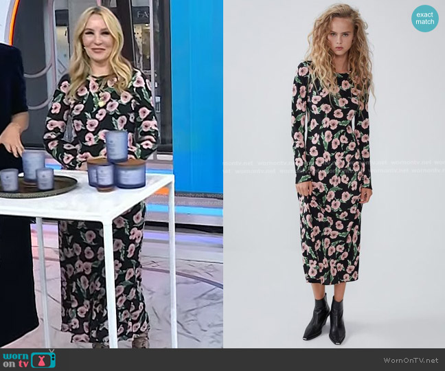 Zara Long Floral Print Dress worn by Chassie Post on Today