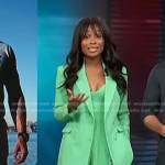 Zuri’s mint green suit on Access Hollywood