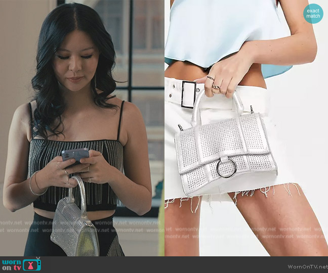 ASOS Public Desire The Raina bag in diamante crystal worn by (Aimee Li) on Bel-Air
