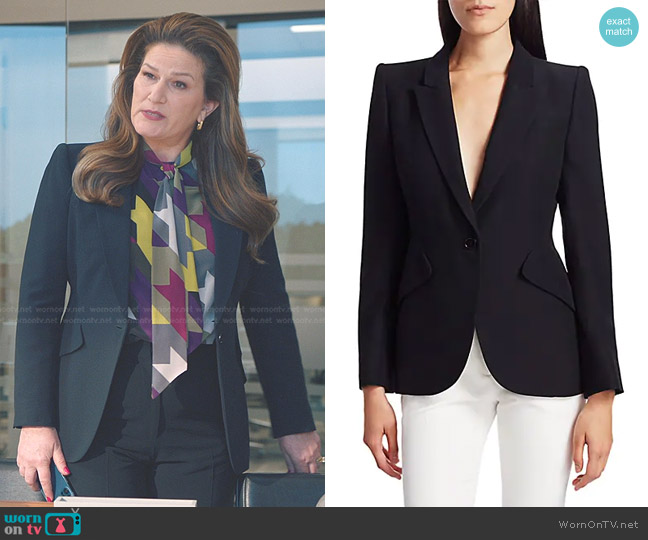 Alexander McQueen Tailored Peak-Lapel Jacket worn by Katherine Hastings (Ana Gasteyer) on American Auto