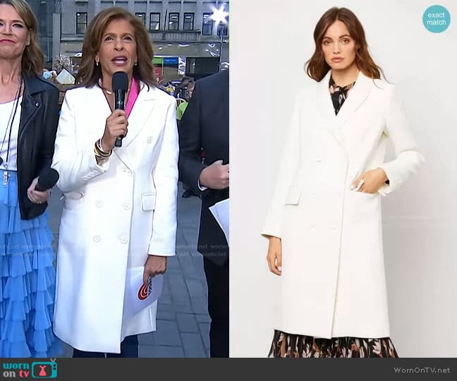 Bcbgmaxazria Double Breasted Fitted Coat worn by Hoda Kotb on Today
