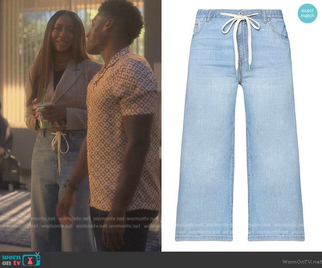 Care Label Drawstring Jeans worn by Annika (Justine Skye) on Grown-ish