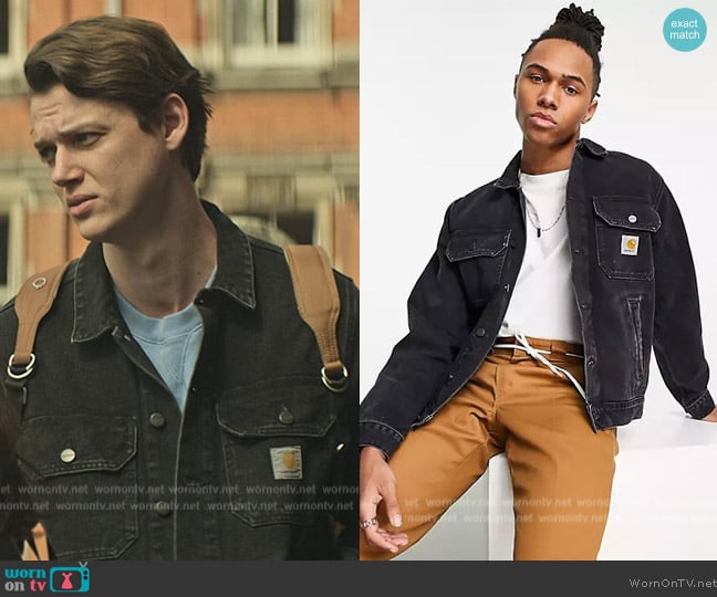 Carhartt WIP Stetson denim jacket in washed black worn by (Brad Alexander) on You
