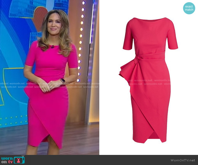 Chiara Boni La Petite Robe Mimmaly Side-Knot Sheath Dress worn by Rhiannon Ally on Good Morning America