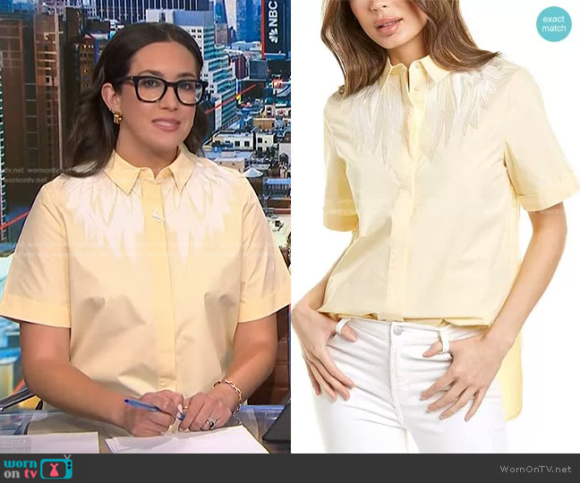 Maje Civers Shirt worn by Savannah Sellers on NBC News Daily