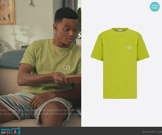 Dior CD Icon Tee worn by Will Smith (Jabari Banks) on Bel-Air