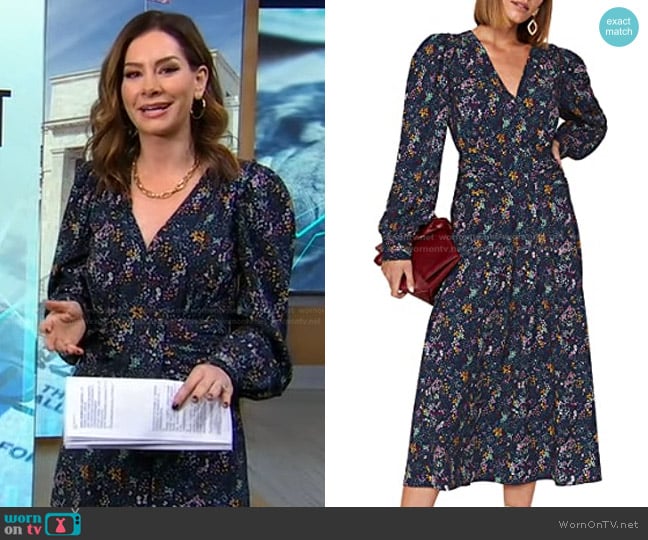 Derek Lam Collective x RTR Floral Dress worn by Rebecca Jarvis on Good Morning America