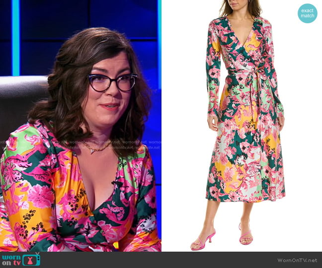 Diane von Furstenberg Tilly Silk Wrap Dress worn by Victoria Groce on The Chase