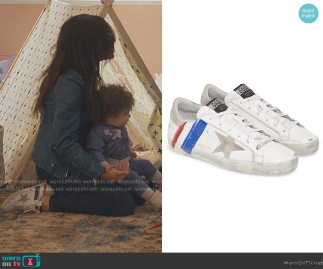 Golden Goose Superstar Sneakers worn by Billie Connelly (Sara Shari) on Sex/Life
