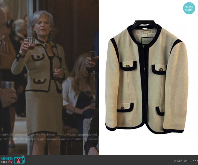 Gucci Tweed Jacket worn by (Peggy J. Scott) on Succession