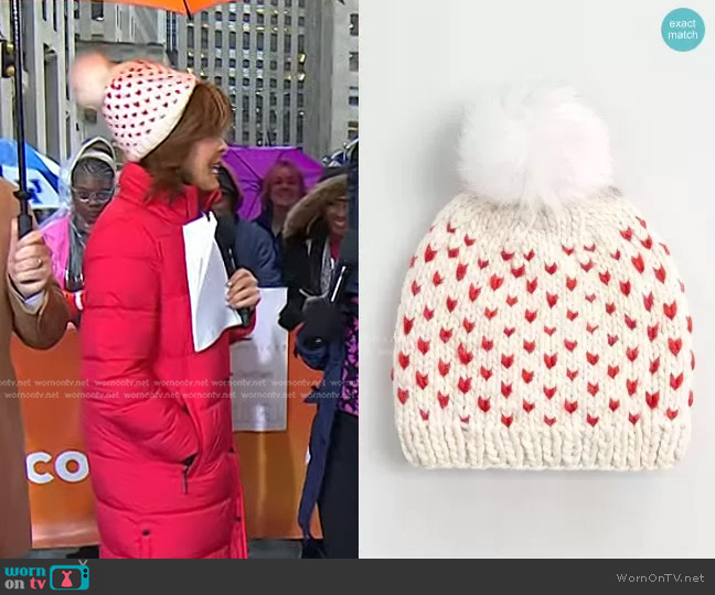 Modcloth Heart and Soul Fair Isle Pom-Pom Hat worn by Hoda Kotb on Today