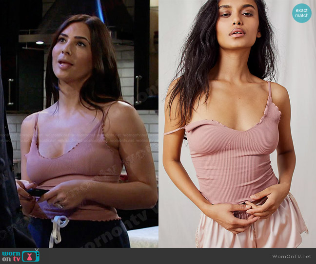 Intimately Easy To Love Cami in Copper Rose worn by Gabi Hernandez (Camila Banus) on Days of our Lives