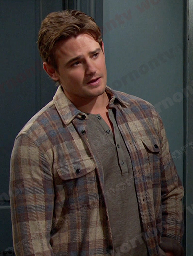 Johnny’s plaid shirt on Days of our Lives
