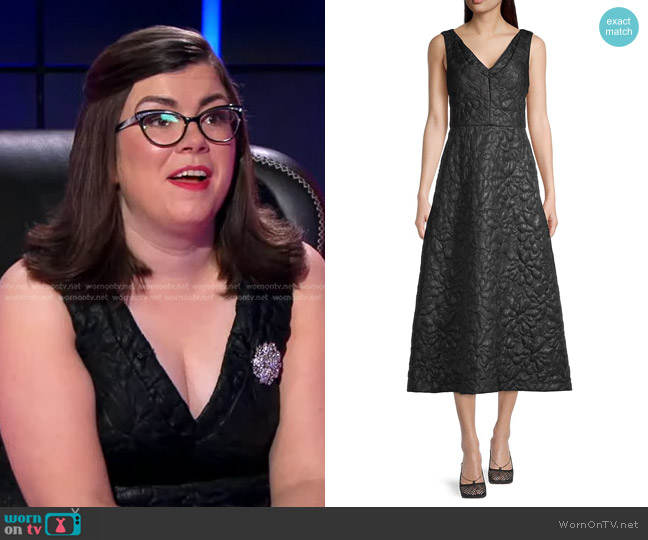 Kay Unger Quilted Jacquard Sloane Dress worn by Victoria Groce on The Chase