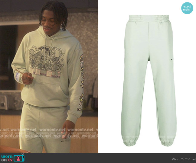 McQ Alexander McQueen Green Joggers worn by Zeke (Ceyair J Wright) on Grown-ish