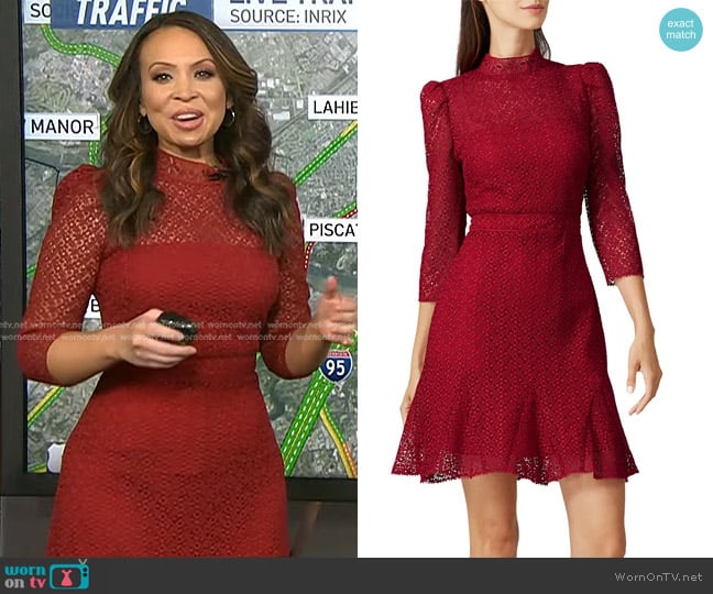 ML Monique Lhuillier Puff Shoulder Dress worn by Adelle Caballero on Today