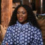 Margaret Nyamumbo’s blue polka dot blouse on Today
