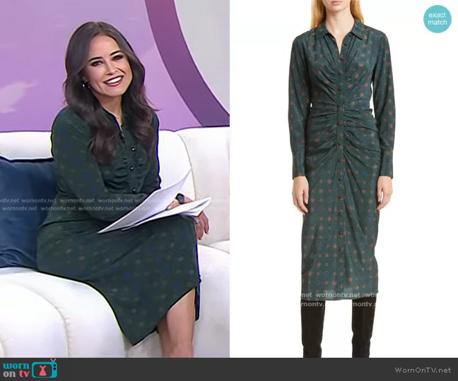 Veronica Beard Mesika Stretch Shirtdress worn by Kaylee Hartung on Today