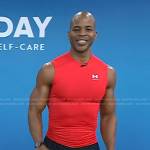 Ngo Okafor’s red sleeveless top on Today