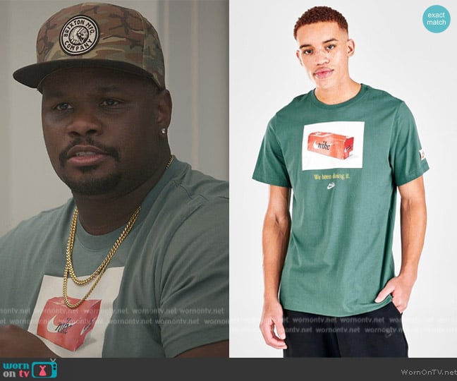 Nike Sneaker Box Graphic Tee worn by Sherm Jones (Carl Tart) on Grand Crew