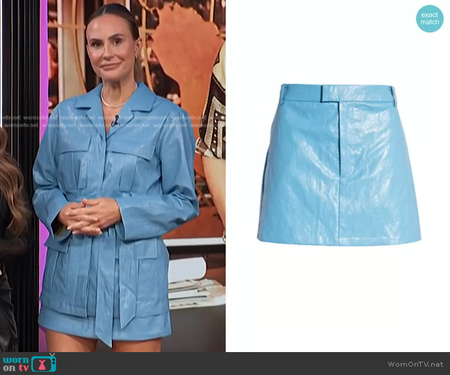 Rails Prim Faux Leather Miniskirt worn by Keltie Knight on E! News