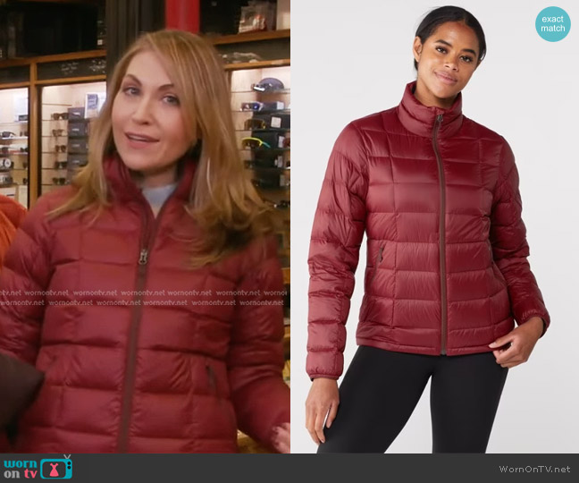 REI Co-op 650 Down Jacket 2.0 in Shaded Sumac worn by Lori Bergamotto on Good Morning America