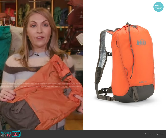REI Co-op Flash 18 Pack in Orange Calcite worn by Lori Bergamotto on Good Morning America
