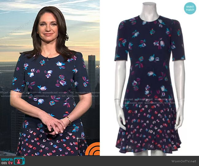 Rebecca Taylor Bellflower Silk Dress worn by Maria Larosa on Today