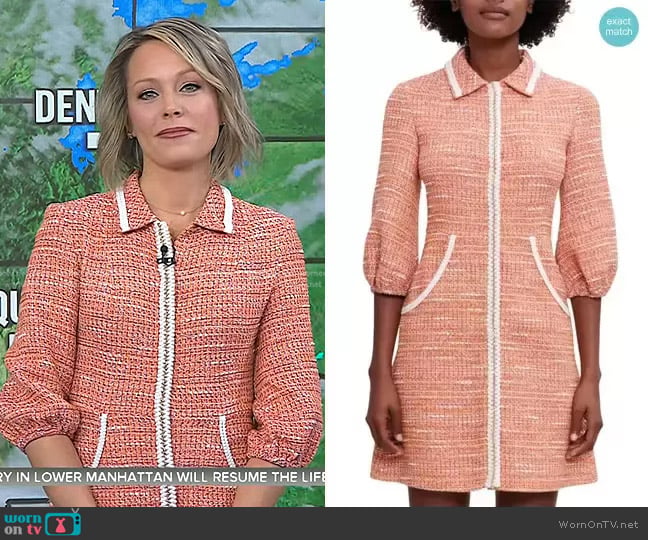 Maje Rimoda Three-Quarter Sleeve Dress worn by Dylan Dreyer on Today