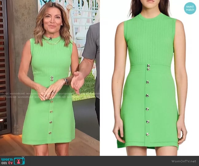 Sandro Sweety Knit Dress worn by Kit Hoover on Access Hollywood