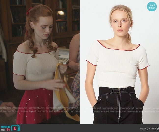 Sandro Ouma Top worn by Cheryl Blossom (Madelaine Petsch) on Riverdale