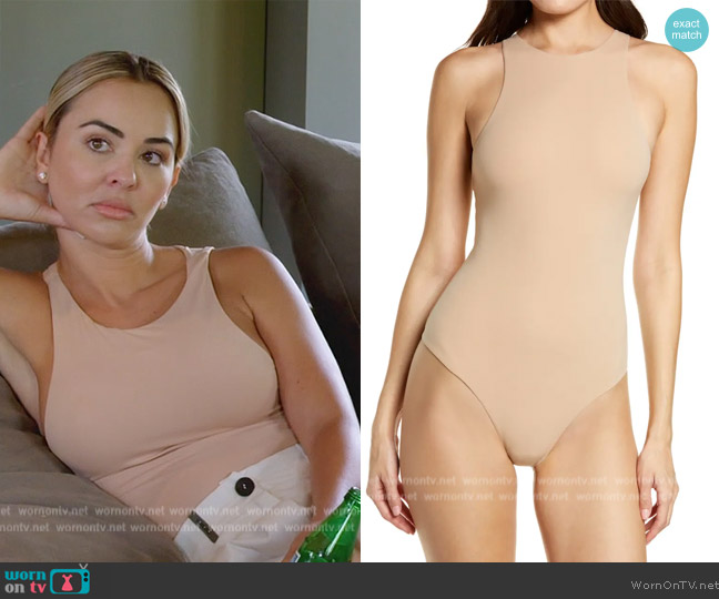 Skims Fits Everybody High Neck Bodysuit worn by Nicole Martin (Nicole Martin) on The Real Housewives of Miami
