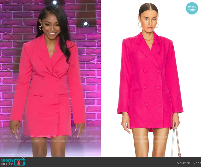 Steve Madden Reagan Dress worn by Megan Piphus Peace on The Kelly Clarkson Show