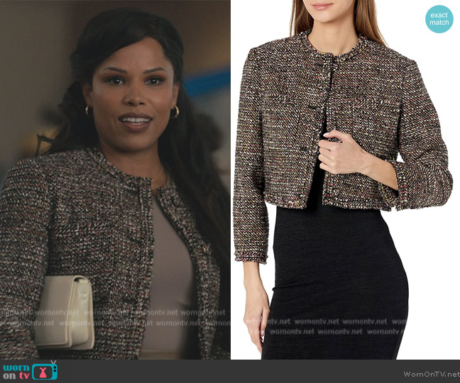 Theory Short Cropped Tweed Jacket worn by (Diandra Lyle) on Bel-Air