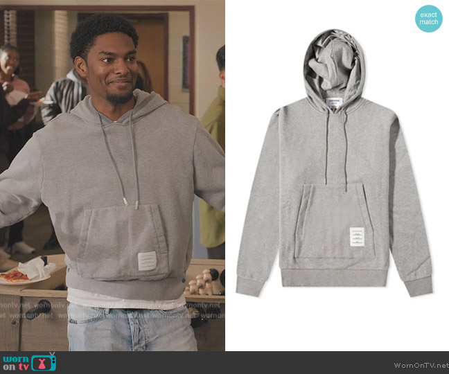 Thom Browne Grosgrain Popover Hoody worn by JR (Sylvester Powell) on All American Homecoming