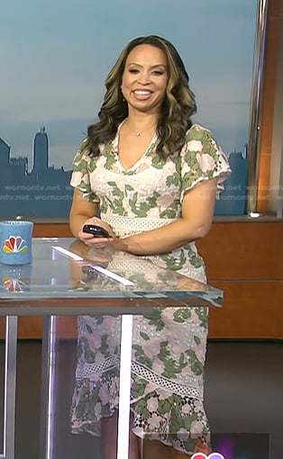 Adelle’s floral lace dress on Today