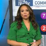 Adelle’s green belted utility shirtdress on Today