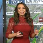 Adelle’s red lace dress on Today