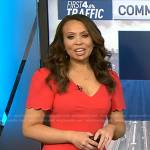 Adelle’s red scalloped dress on Today