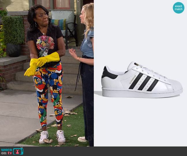 Adidas Superstar Sneakers worn by Tina Butler (Tichina Arnold) on The Neighborhood