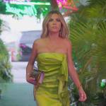 Adriana’s lime satin strapless dress on The Real Housewives of Miami